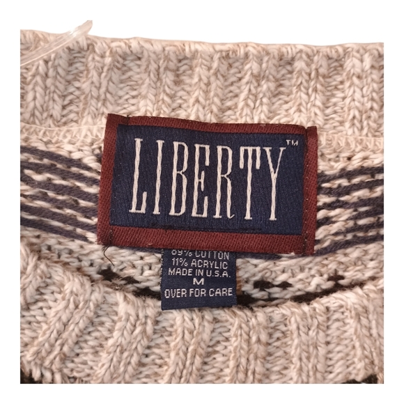 Vintage Liberty Oversized Sweater Made in USA Size Medium - Picture 3 of 4